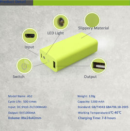 Langes Lebens-externe Batterieleistungs-Bank 5200mah mit geführtem Licht für Handy