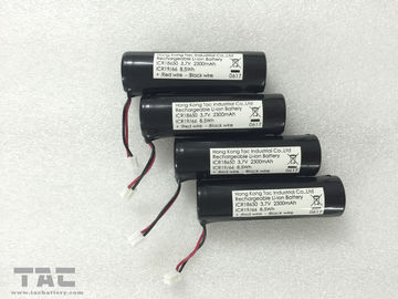 Wieder aufladbare Li-Ionbatterie ICR18650 3.7V 2300mAh 8.5Wh für Fahrrad-Scheinwerfer