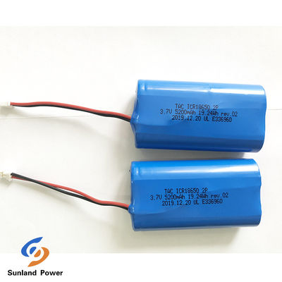3.7V Wiederaufladbare Lithium-Ionen-Batterie ICR18650 1S2P mit UL2054 für Lampen