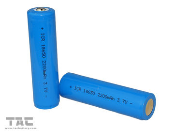 18650 Zelle Liion Lithium-Ion-Cylndrical-Batterie 3.7V 2200mAh für LED-Licht