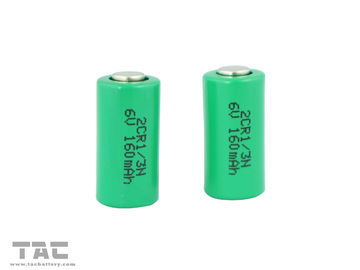 Lithium-zylinderförmige Batterie Li-Mangan 6V 2CR-1/3N 160mAh für GPS, das Knickentenstempeluhr aufspürt