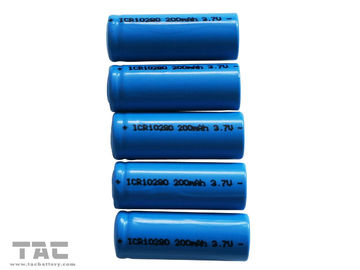 Des Lithium-ICR10280 langes Zyklus-Leben Ionenzylinderförmiges der Batterie-3.7V 200mAh