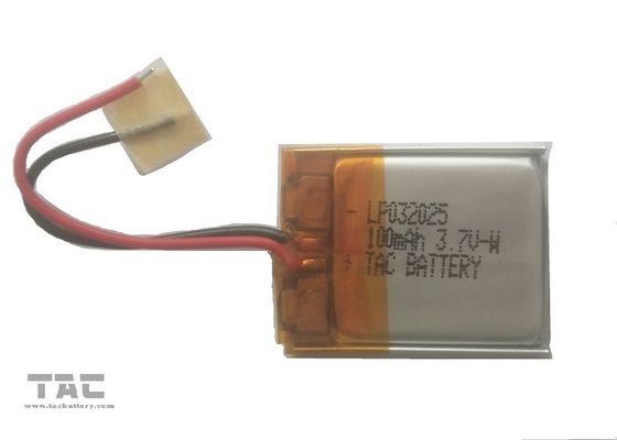 Polymer-Lithium-Batterie LP032025 100MAH 3.7V für tragbares Gerät