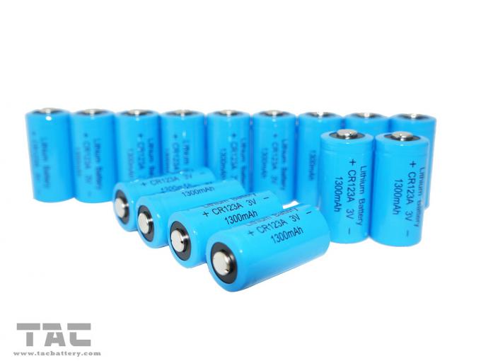 Batterie 1300 Milliamperestunde CR123A-Primärlithium-LiMnO2 mit Hochenergie-Dichte
