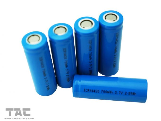 Wieder aufladbares Hochenergiedichte Lithium-Ionenzylinderförmige Batterie LIR14430/700mAh