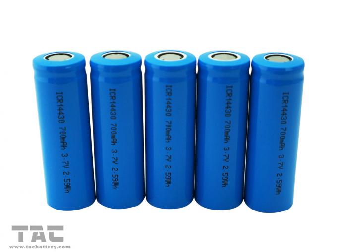 Wieder aufladbares Hochenergiedichte Lithium-Ionenzylinderförmige Batterie LIR14430/700mAh
