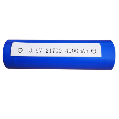 Blaues Lithium-zylinderförmige Batterie ICR21700 3.6V 4000mah mit USB 300mal fahren das Leben rad