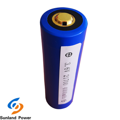 Blaues Lithium-zylinderförmige Batterie ICR21700 3.6V 4000mah mit USB 300mal fahren das Leben rad