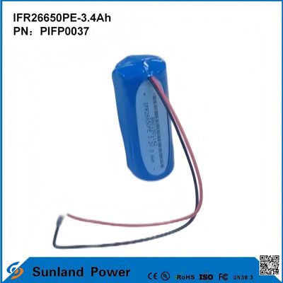IFR26650PE-3.4Ah 3.2V LiFePO4 Batteriezelle für Sonnenlicht Taschenlampe Kreis Lebensdauer 2000 Mal