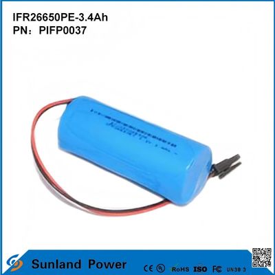 IFR26650PE-3.4Ah 3.2V LiFePO4 Batteriezelle für Sonnenlicht Taschenlampe Kreis Lebensdauer 2000 Mal