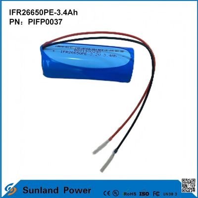 IFR26650PE-3.4Ah 3.2V LiFePO4 Batteriezelle für Sonnenlicht Taschenlampe Kreis Lebensdauer 2000 Mal