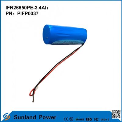 IFR26650PE-3.4Ah 3.2V LiFePO4 Batteriezelle für Sonnenlicht Taschenlampe Kreis Lebensdauer 2000 Mal