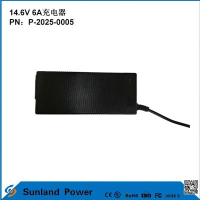 14.6V 6A-Ladegerät, kompatibel mit 12,8V/14,4V Lithium-Eisenphosphat (LiFePO4) -Ladegerät, speziell für elektrische Werkzeuge/elektrische effiziente Ladegeräte entwickelt, kompatibel mit mehreren Geräten