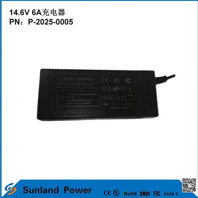 14.6V 6A-Ladegerät, kompatibel mit 12,8V/14,4V Lithium-Eisenphosphat (LiFePO4) -Ladegerät, speziell für elektrische Werkzeuge/elektrische effiziente Ladegeräte entwickelt, kompatibel mit mehreren Geräten
