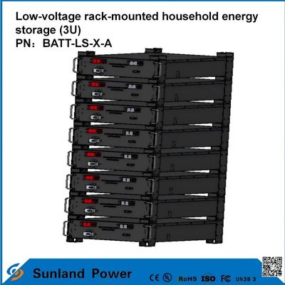 3U Niederspannung Intelligente Steuerung Heim Energiespeicher All-in-One Butler LiFePO4 51.2V 50A 5120Wh16S1P Prismatische LFP-Batterie mit Aluminiumhülle 3.2V/100Ah Zyklusdauer von 4000 Zyklen