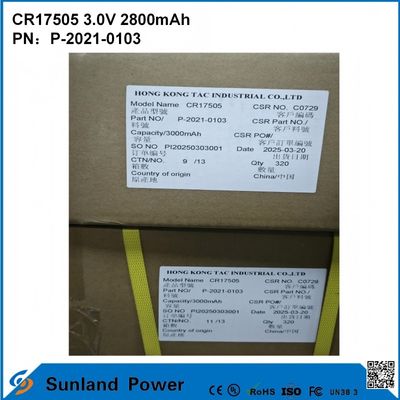 CR17505 3,0V 3000mAh für intelligente Geräte Medizintechnik Transport und Logistik Smart Furniture hohe Kapazität stabile Entladung Leistung Spannung Ausgang lange Lebensdauer