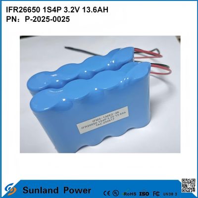 IFR26650 1S4P 3.2V 13.6Ah Batterien für Heim- und Gewerbeanlagen Mobilfunk-Energiespeicher Hochleistungswerkzeuge Bohrmaschinen Sägen und Winkelschleifmaschinen