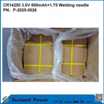 CR14250 3,0 V 800 mAh + 1,75 Schweißnadel, verwendbar für intelligente Zähler, Wasserzähler, Stromzähler, Gaszähler, Speicher-Backup, CMOS-Speicher, RTC-Echtzeituhr, drahtlose Alarmsensoren