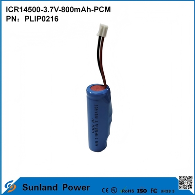 ICR14500-3.7V-800mAh-PCM-Batterie für LED-Leuchten Digitale Produkte Smart Home Geräte Drahtlose Mäuse Elektrische Zahnbürsten Rasierer