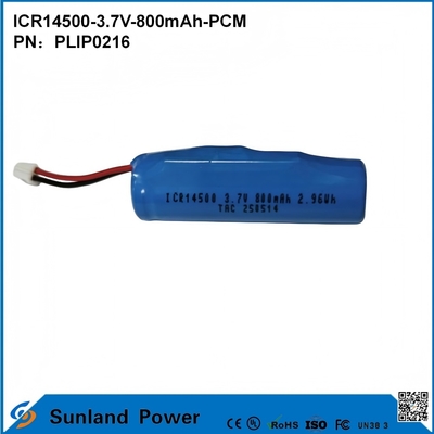 ICR14500-3.7V-800mAh-PCM-Batterie für LED-Leuchten Digitale Produkte Smart Home Geräte Drahtlose Mäuse Elektrische Zahnbürsten Rasierer