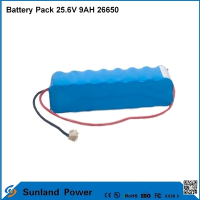 Lithium-Ionen Motorradbatterie LiFePO4 Batteriepack 25,6V 9AH 26650