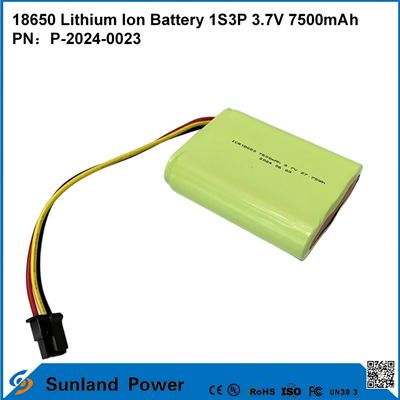 18650 Lithium-Ionen-Akku 1S3P 3,7V 7500mAh Li-Ion-Akkupacks