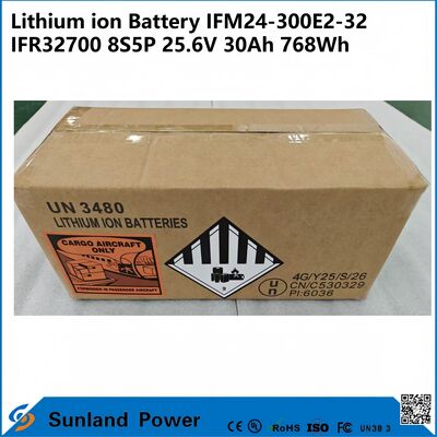 IFM Pro 25.6V 30Ah Industriebatterie                        8S5P, 768Wh. Erbaut für AGVs, Roboter und Solarspeicher