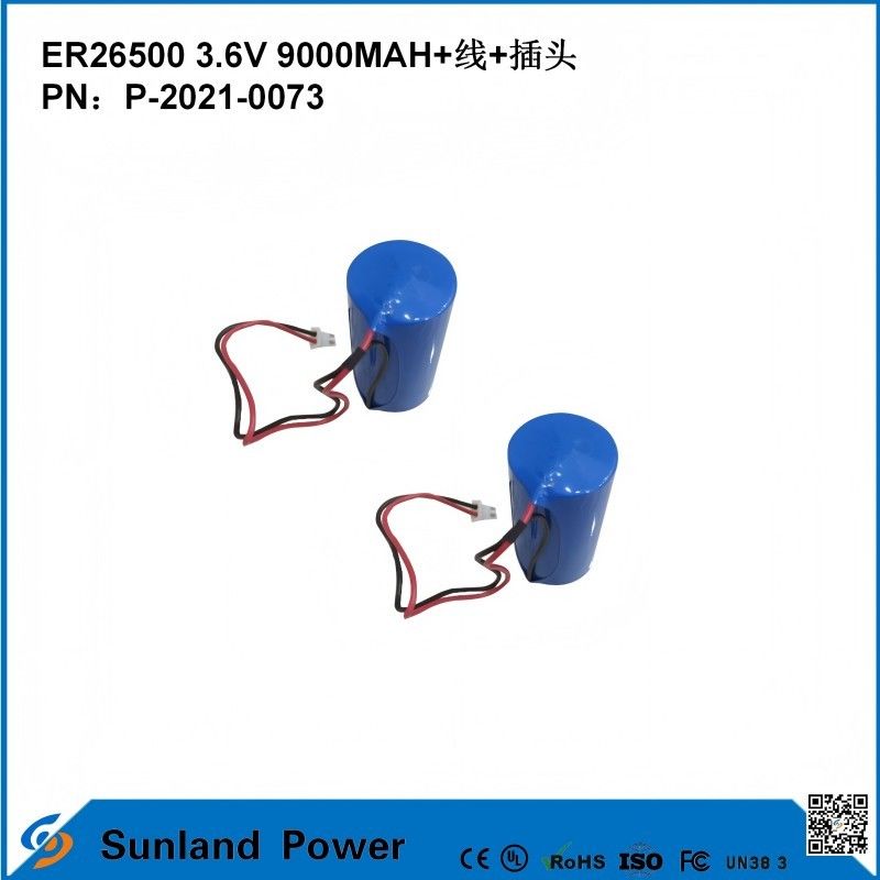 3.6V 9AH ER26500 Primärbatterie hohe und stabile Betriebsspannung lange Lebensdauer