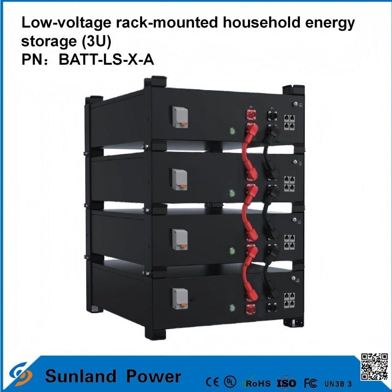 3U Niederspannung Intelligente Steuerung Heim Energiespeicher All-in-One Butler LiFePO4 51.2V 50A 5120Wh16S1P Prismatische LFP-Batterie mit Aluminiumhülle 3.2V/100Ah Zyklusdauer von 4000 Zyklen