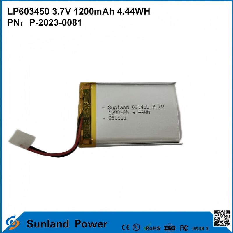 GP603450 Zelle für Verbraucherelektronik und medizinische Anwendungen 1200mAh 3.7V UL & UN38.3 Zertifiziert auf Lager und anpassbar