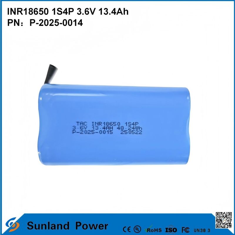 INR18650 1S4P3.6V 13.4Ah Die perfekte Kombination aus hoher Kapazität und hoher Spannung