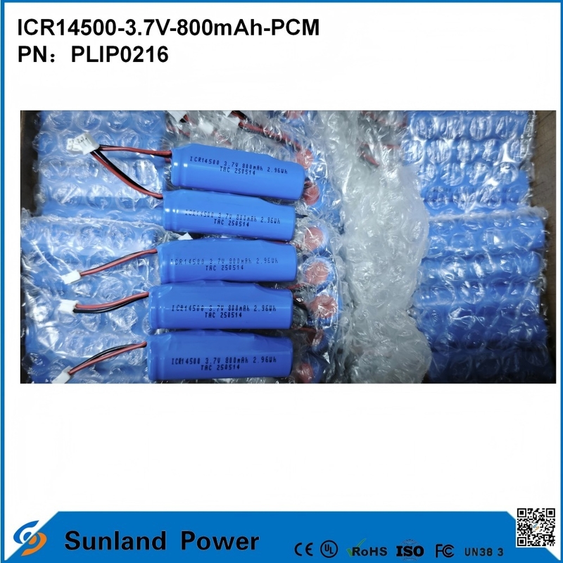 ICR14500-3.7V-800mAh-PCM-Batterie für LED-Leuchten Digitale Produkte Smart Home Geräte Drahtlose Mäuse Elektrische Zahnbürsten Rasierer