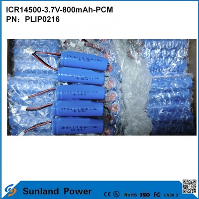 ICR14500-3.7V-800mAh-PCM-Batterie für LED-Leuchten Digitale Produkte Smart Home Geräte Drahtlose Mäuse Elektrische Zahnbürsten Rasierer