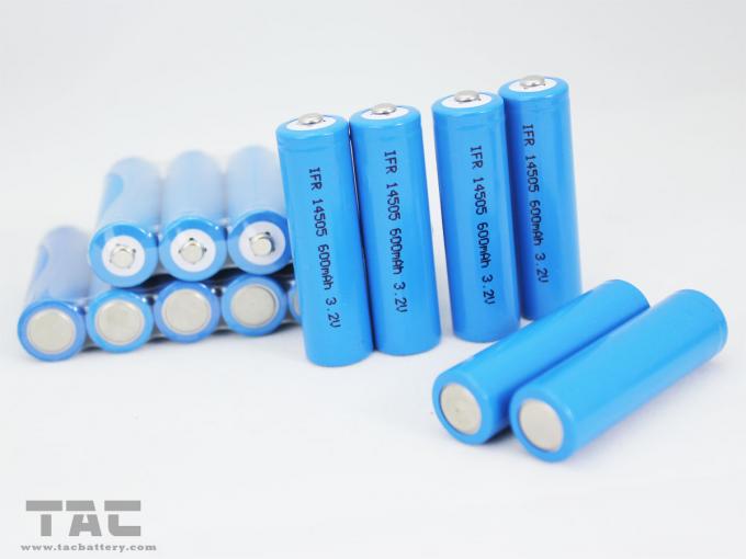 Batterie-Zelle IFR14500/AA 600mAh 3.2V LiFePO4 für Solarlicht, Taschenlampe