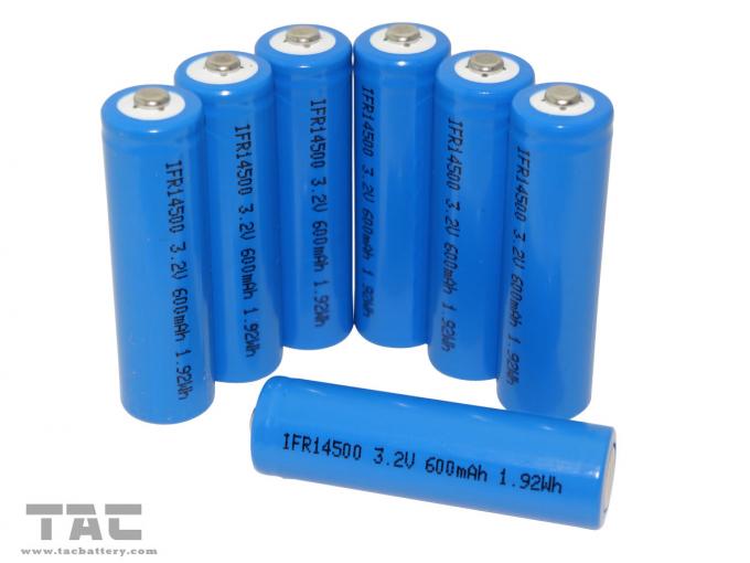 Batterie der Solarbatterie-IFR14500/AA 3.2V 600mAh LiFePO4 für Solarlicht