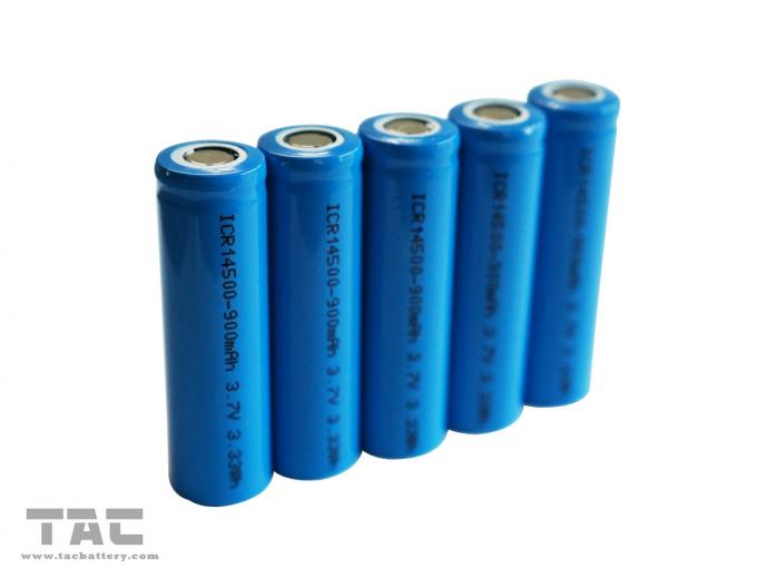 Wieder aufladbares 3.7V 14500/AA Lithium-Ionenzylinderförmige Batterie der hohen Kapazitäts-