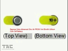 Rayovac Extra Advanced Zink Air PR536 1.4v 85mAh Lithium-Münzenzellbatterie