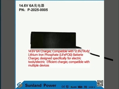 14.6V 6A-Ladegerät, kompatibel mit 12,8V/14,4V Lithium-Eisenphosphat (LiFePO4) -Ladegerät, speziell für elektrische Werkzeuge/elektrische effiziente Ladegeräte entwickelt, kompatibel mit mehreren Geräten