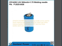 CR14250 3,0 V 800 mAh + 1,75 Schweißnadel, verwendbar für intelligente Zähler, Wasserzähler, Stromzähler, Gaszähler, Speicher-Backup, CMOS-Speicher, RTC-Echtzeituhr, drahtlose Alarmsensoren