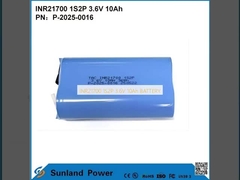 INR21700 1S2P 3,6V 10Ah BATTERIE