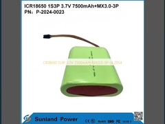 CR18650 1S3P 3,7V 7500mAh+MX3.0-3P-UL2054