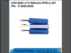 ICR14500 3,7V 800mAh-PHR-2-JST-10mm Draht